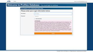 Login | Profiles Database