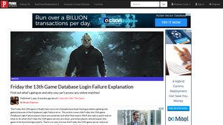 Friday the 13th Game Database Login Failure Explanation | News ...