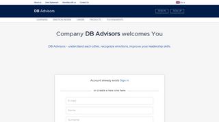 Sign up - DB Advisors