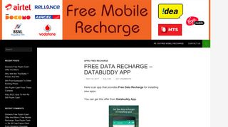 Free Data Recharge – Databuddy App | Free Mobile Recharge, Free ...