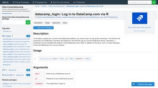 datacamp_login: Log in to DataCamp.com via R in Data-Camp ...