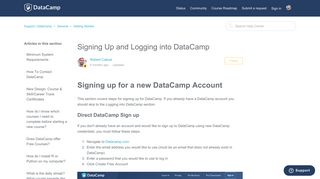 Signing Up and Logging into DataCamp – Support | DataCamp