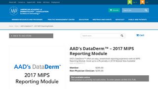 AAD's DataDerm™ – 2017 MIPS Reporting Module - AAD Store