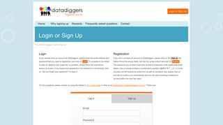 Login or Sign Up | DataDiggers - Online panel Nigeria