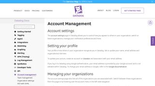 Account Management - Datadog Docs