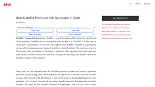 Best Datafile Premium link Generator in 2018 - Sdub
