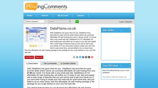 DataFlame.co.uk | Web Hosting Comments, Reviews and Ratings