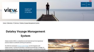 Dataloy Voyage Management System - VIEW Maritime