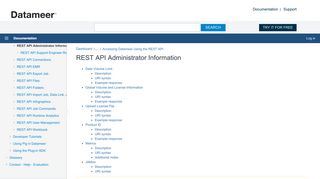 REST API Administrator Information - Datameer v7 - Documentation