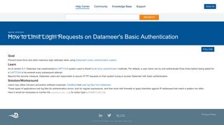 How to Limit Login Requests on Datameer's Basic Authentication ...