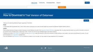 How to Download a Trial Version of Datameer – Datameer