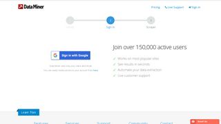 Create your FREE account - Data Miner