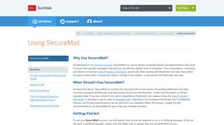 Using SecureMail : TechWeb : Boston University