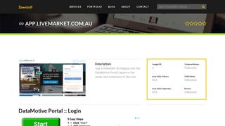 Welcome to App.livemarket.com.au - DataMotive Portal :: Login