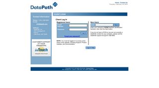 DataPath, Inc. - Client Log in