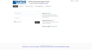 Sign In - DATAQ Instruments Technical Support