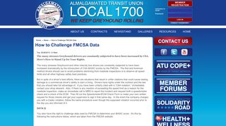 How to Challenge FMCSA Data | ATU Local 1700
