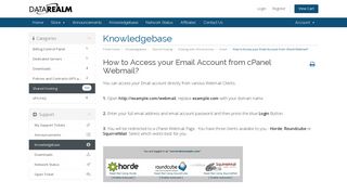 How to Access your Email Account from cPanel Webmail? - Datarealm