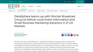 DataSphere teams up with Sinclair Broadcast Group to Deliver Local ...