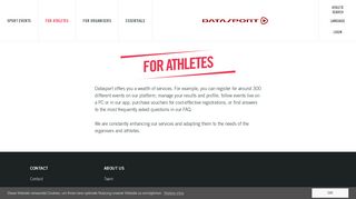 For athletes - Datasport