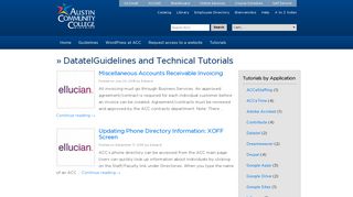 Datatel | Guidelines and Technical Tutorials