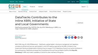DataTracks Contributes to the Inline XBRL Initiative of State and Local ...