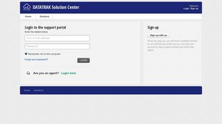 Login to the support portal - DATATRAK Solution Center