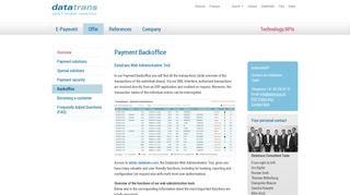 Payment Backoffice - Datatrans