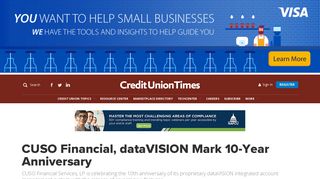 CUSO Financial, dataVISION Mark 10-Year Anniversary | Credit Union ...