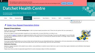 Prescriptions - Datchet Health Centre