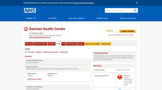 Staff - Datchet Health Centre - NHS