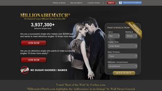 The Original Millionaire Dating Site Since 2001 - No Sugar Daddy