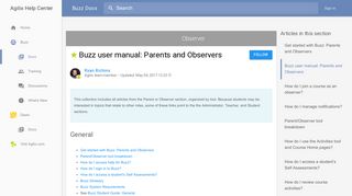 Buzz user manual: Parents and Observers – Agilix Help Center