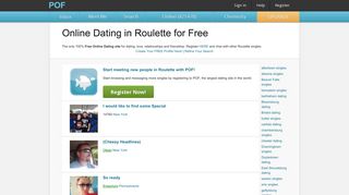 Online Dating in Roulette for Free - POF.com