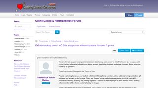 Datehookup.com - NO Site support or administrators for over 2 ...
