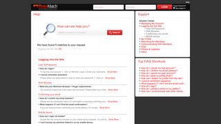 Logging into the Site - DateMatch - Find a date, online dating and ...