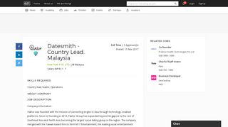 Datesmith - Country Lead, Malaysia - e27