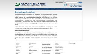 Older dating online sa login - Alvan Blanch