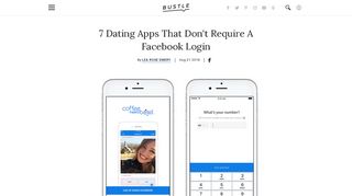7 Dating Apps That Don't Require A Facebook Login - Bustle