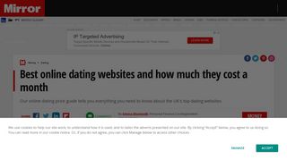 Best online dating websites and how much they cost a month - Mirror ...