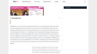 DatingDirect.com - Online Dating Website Login and SignUp Page