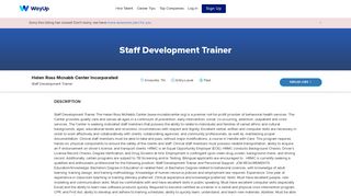 Helen Ross Mcnabb Center Incorporated: Staff Development Trainer ...