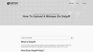 How To Upload A Mixtape On Datpiff | Artist Shortcut