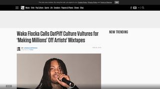 Waka Flocka Calls DatPiff Culture Vultures for 'Making Millions' Off ...