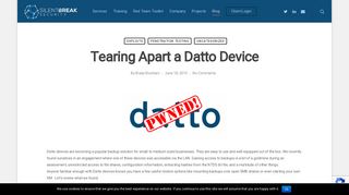 Tearing Apart a Datto Device | Silent Break Security