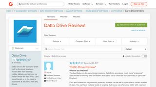 Datto Drive Reviews 2018 | G2 Crowd
