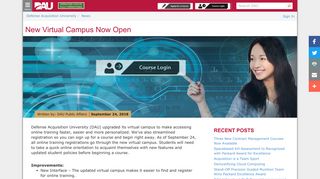 DAU News - New Virtual Campus Now Open