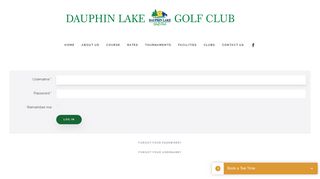 Login - Official Dauphin Lake Golf Club