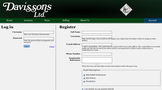 Account | Davissons Ltd