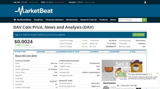 DAV Coin News, Analysis and Price Prediction (DAV) | MarketBeat